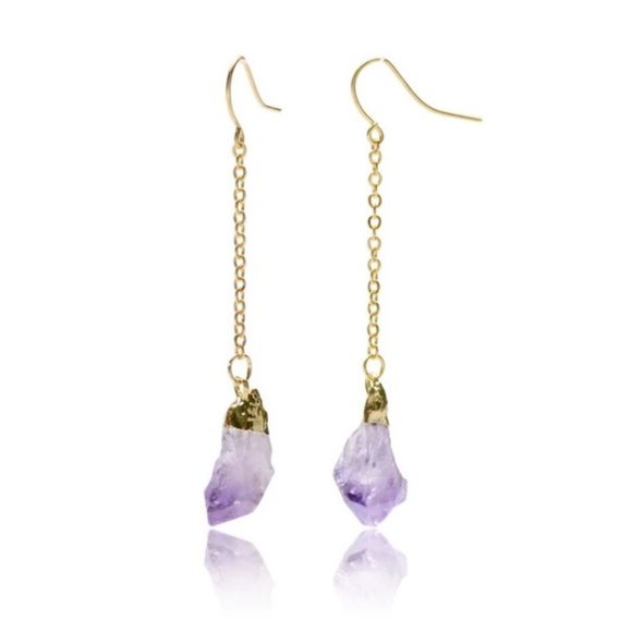 Jewelry - ✨3 for $20 sale✨ Crystal Drop Earrings - Amethyst